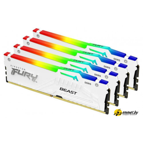 Оперативная память Kingston FURY Beast RGB 4x16ГБ DDR5 6000 МГц KF560C40BWAK4-64