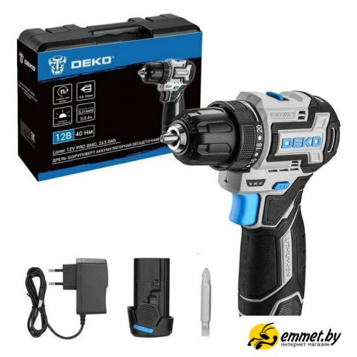 Дрель-шуруповерт Deko Loner 12V Pro 085-1011 (с 2-мя АКБ, кейс)