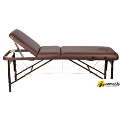 Массажный стол Atlas Sport 70 см XXL PRO с валиком складной 3-с деревянный (коричневый)