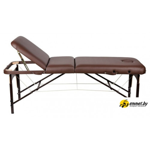 Массажный стол Atlas Sport 70 см XXL PRO с валиком складной 3-с деревянный (коричневый)