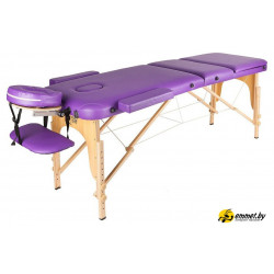 Массажный стол Atlas Sport 60 см складной 3-с деревянный (фиолетовый)