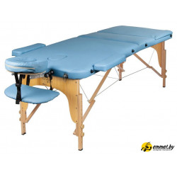 Массажный стол Atlas Sport 70 см складной 3-с деревянный (светло-голубой)