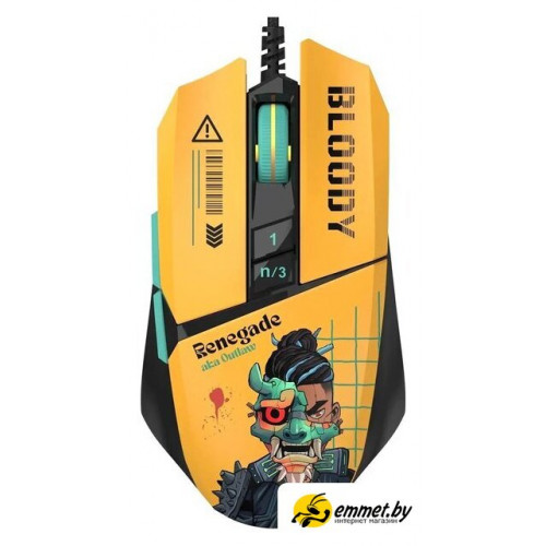 Игровая мышь A4Tech Bloody W63 Max Renegade (желтый)